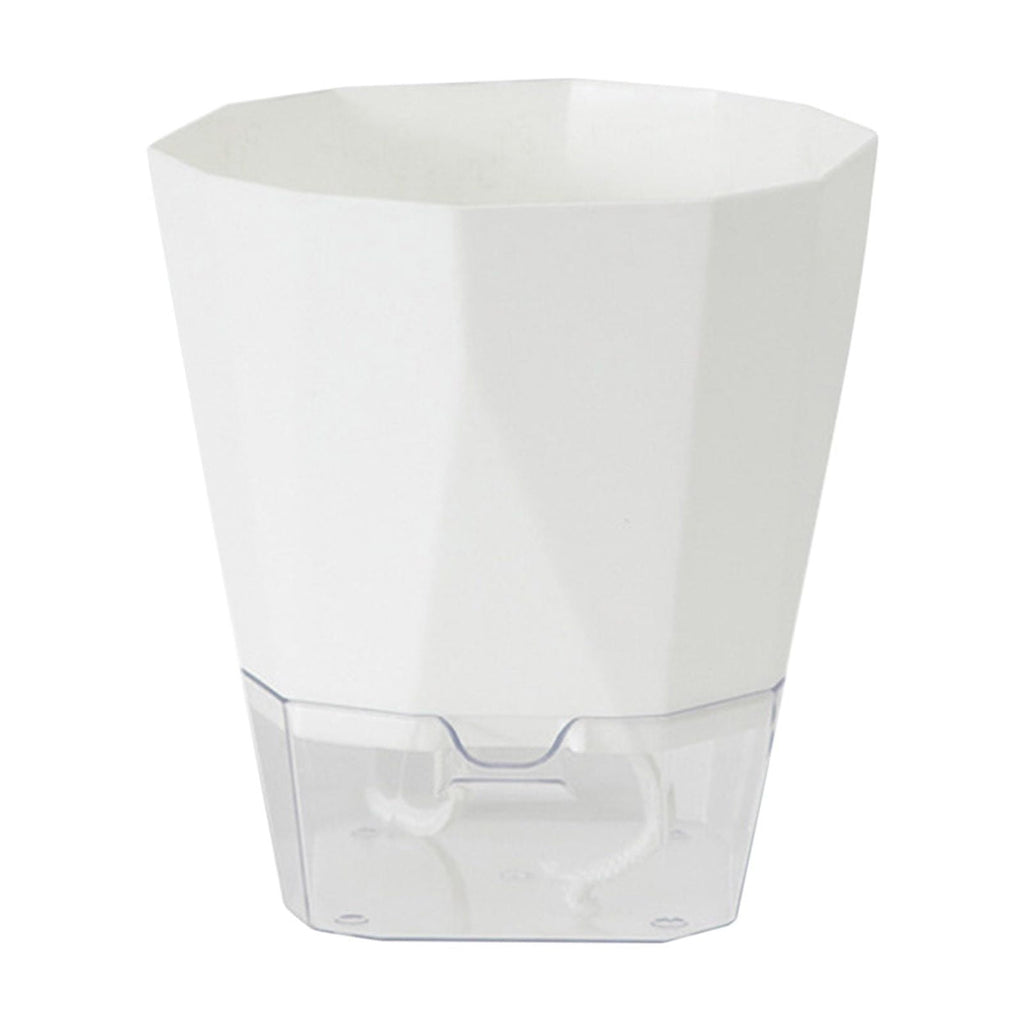 Ywbawe Automatic Self-Watering Planter, Clear Plastic Greenery Pot with Water Reservoir for Indoor Outdoor Greenery, 1-Pack