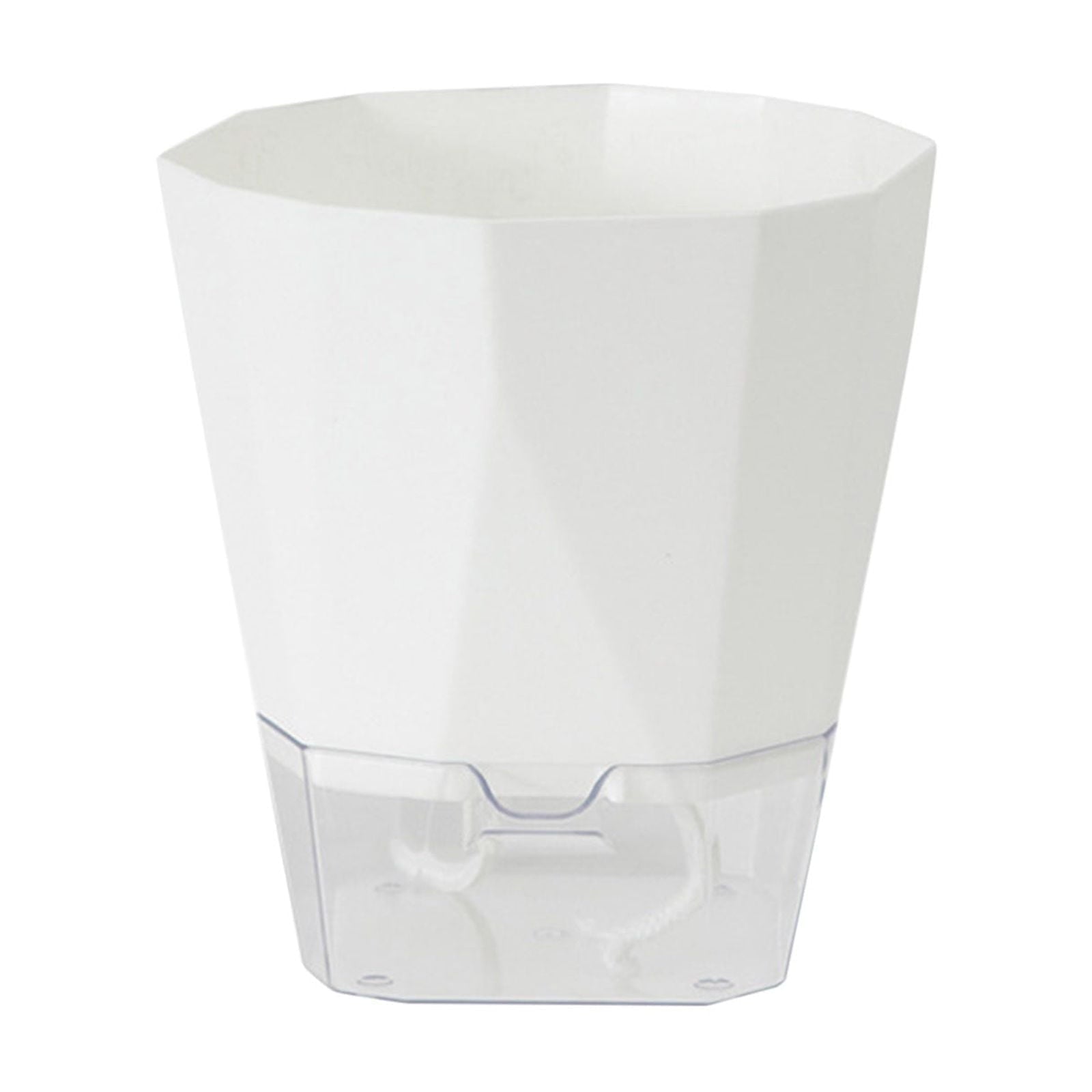 Ywbawe Automatic Self-Watering Planter, Clear Plastic Greenery Pot with Water Reservoir for Indoor Outdoor Greenery, 1-Pack