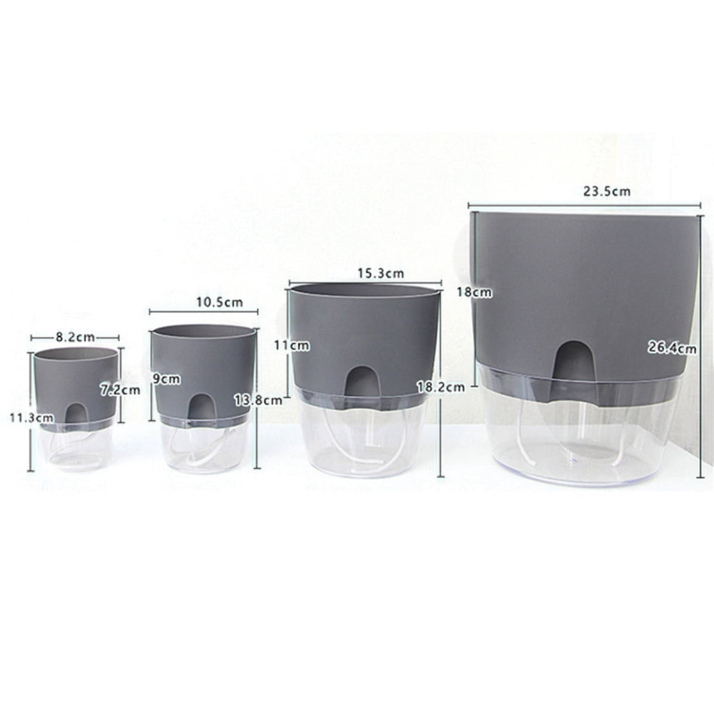 Dream Lifestyle Self Watering Pots for Indoor Plants, Self-Watering Planters Box Transparent for Devil's Ivy, Spider Plant, Orchid for Home & Office