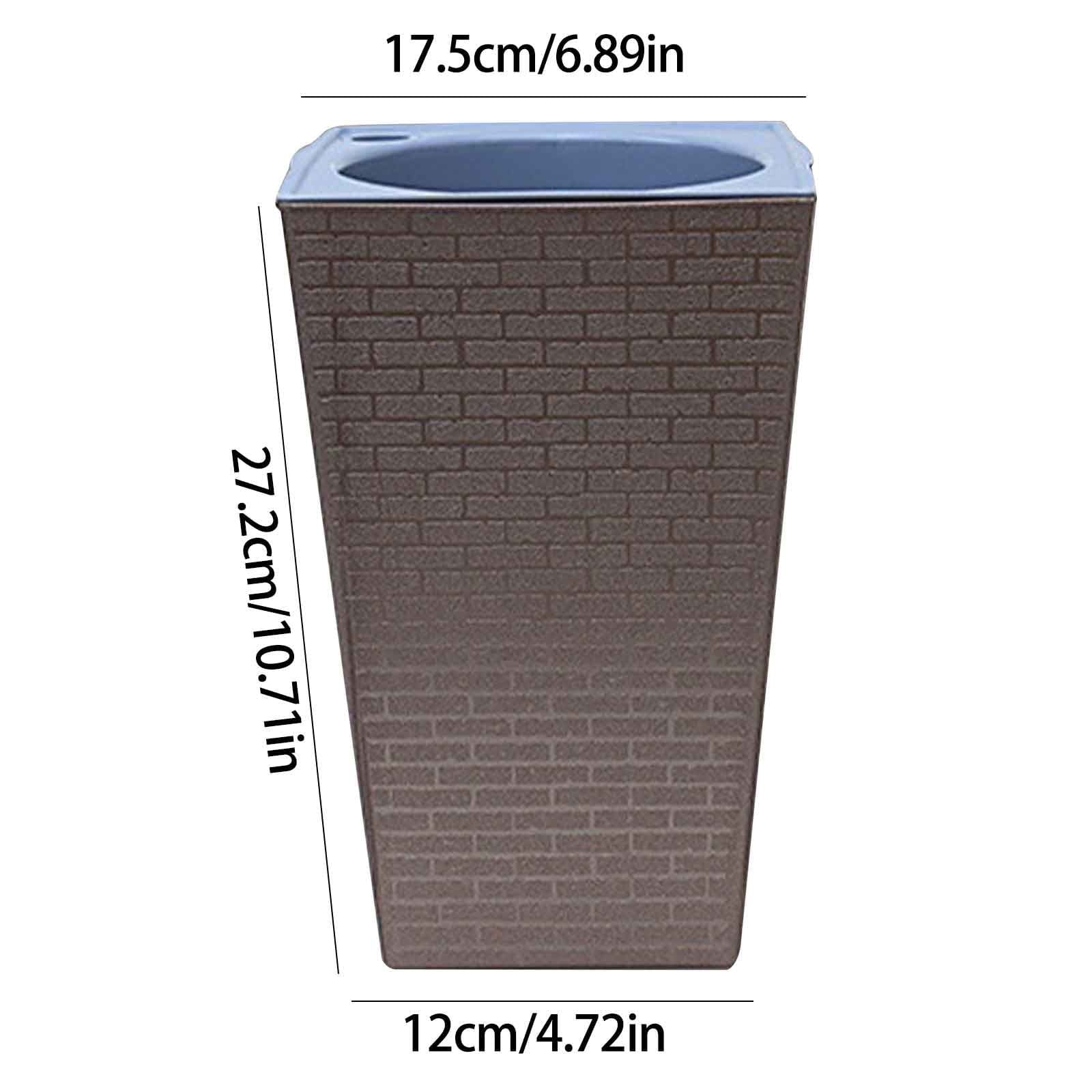 YardVibe High Large Plant Pots, Planters for Indoor Outdoor Plants Modern Planter with Drain Holes Lightweight Self Watering Plant Pot for Home, Office, Front Porch, Patio, Garden, Brown