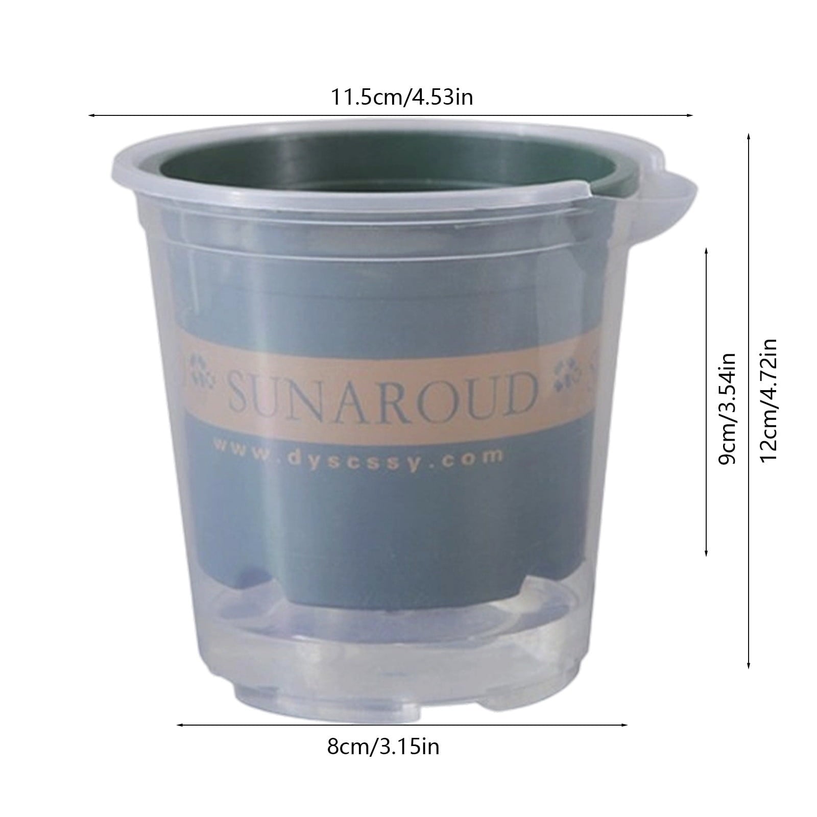 Self Watering Planter Clear Plastic Flower Pot Automatic Watering Planter for Indoor Plants Succulents and Herbs