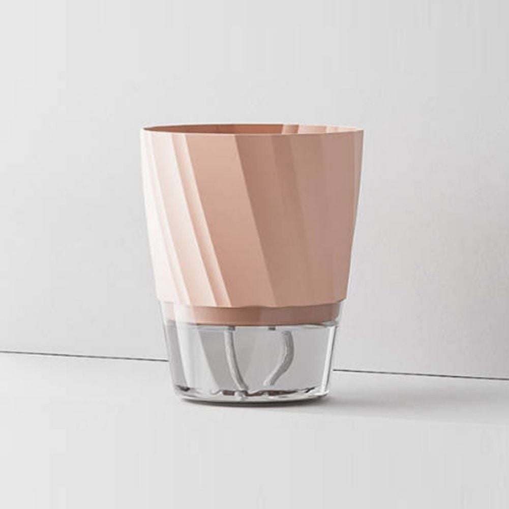 1 Pcs Self Watering Planters with Drainage Holes, Plastic Plant Pots with Deep Clear Reservoir, Modern Decorative Planter Flower Pot for Indoor Outdoor Garden Flowers Plants(White+XL)
