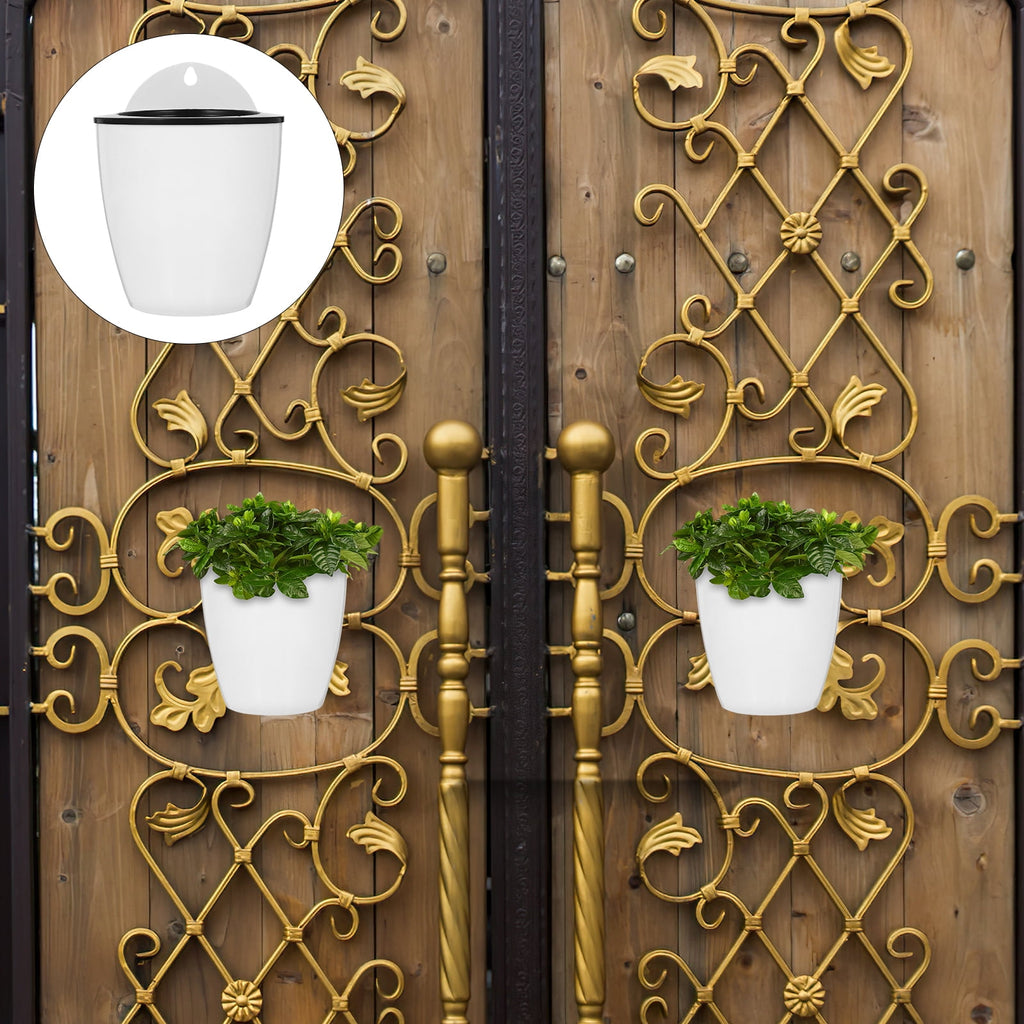 7pcs Round Self Watering Planter Plant Pot Hanging Plant Container