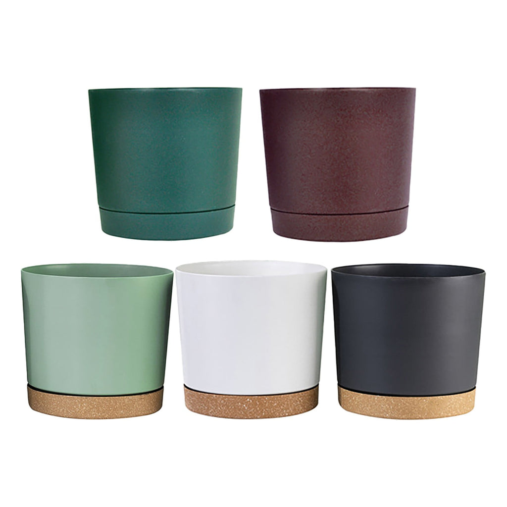 Xwjun African Violet Pots Planting Pots House Plant Pots Self Watering Plastic Planter With Drainage Hole And Saucer Decorative Flower Pot Flower Pots For Indoor Plants Indoor Plant Pots A