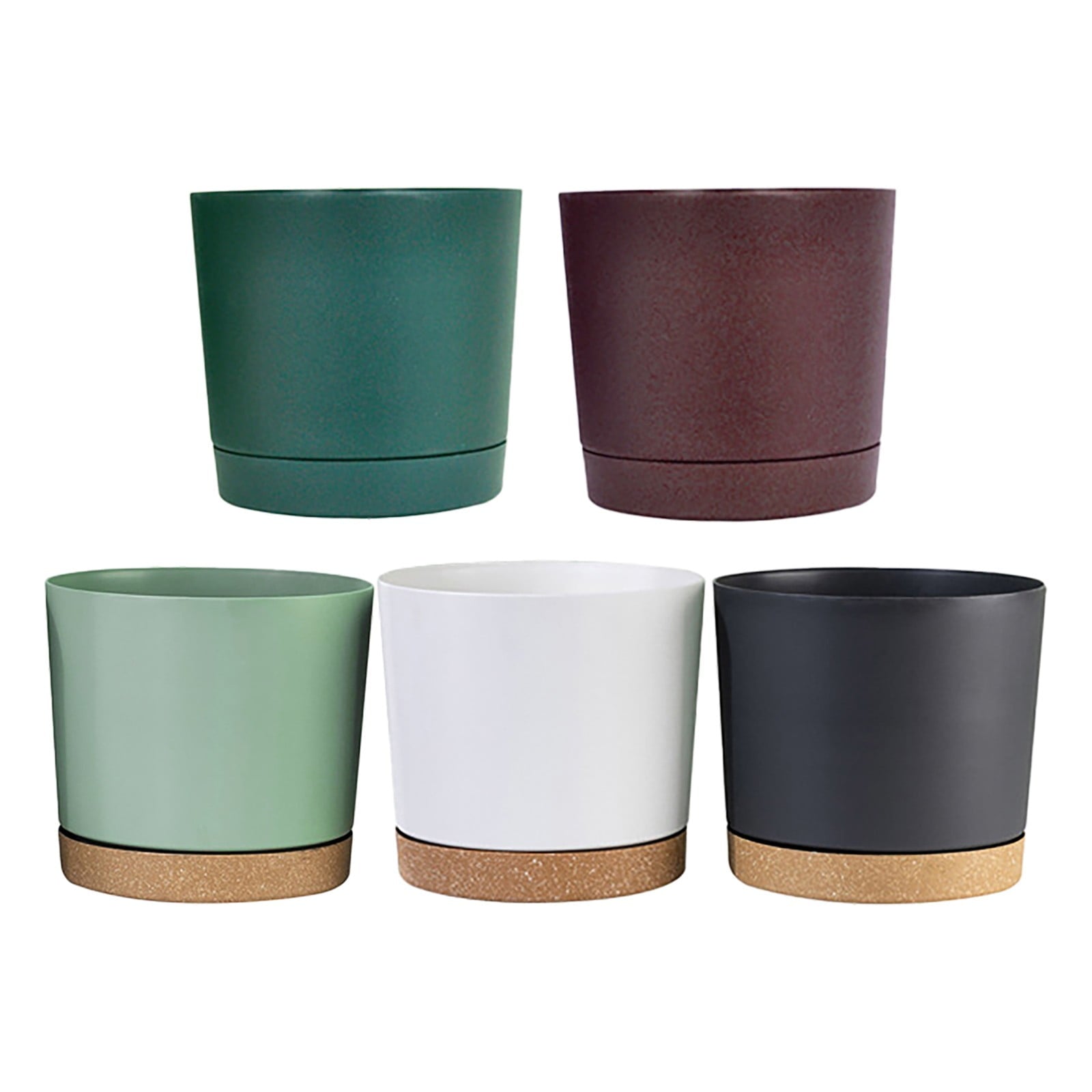 Xwjun African Violet Pots Planting Pots House Plant Pots Self Watering Plastic Planter With Drainage Hole And Saucer Decorative Flower Pot Flower Pots For Indoor Plants Indoor Plant Pots A