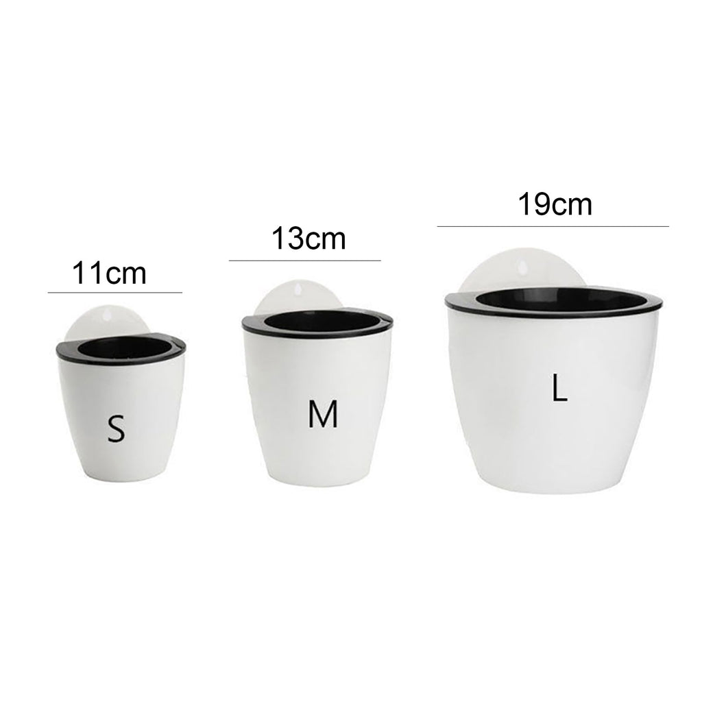 Travelwant Modern Wall Mountable Self Watering White Planter Pots