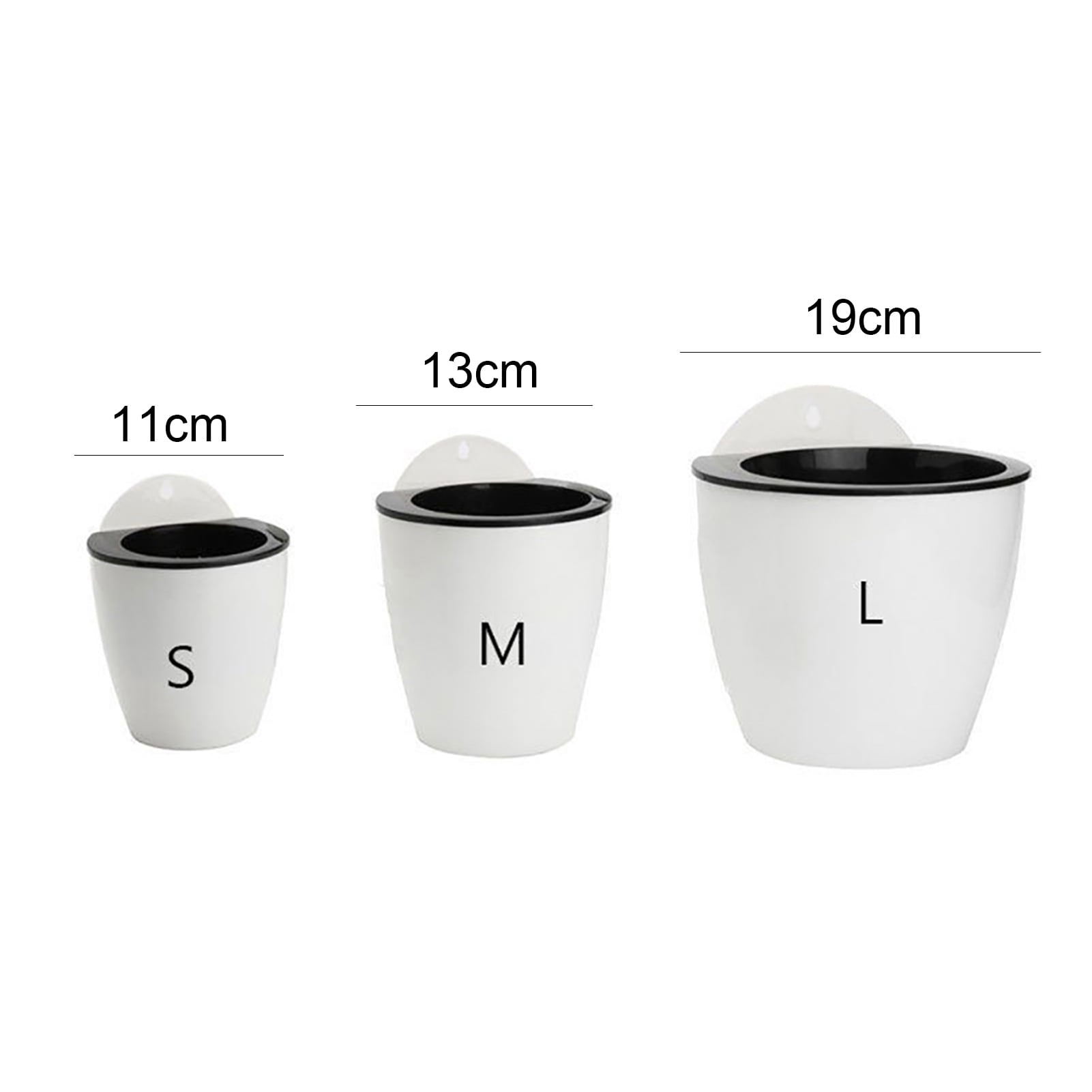 Travelwant Modern Wall Mountable Self Watering White Planter Pots