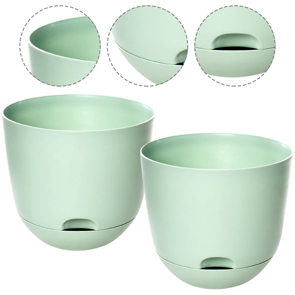 Arborister 2 Self Watering Flower Pot Planter Plastic Pots for Indoor/Outdoor Plants
