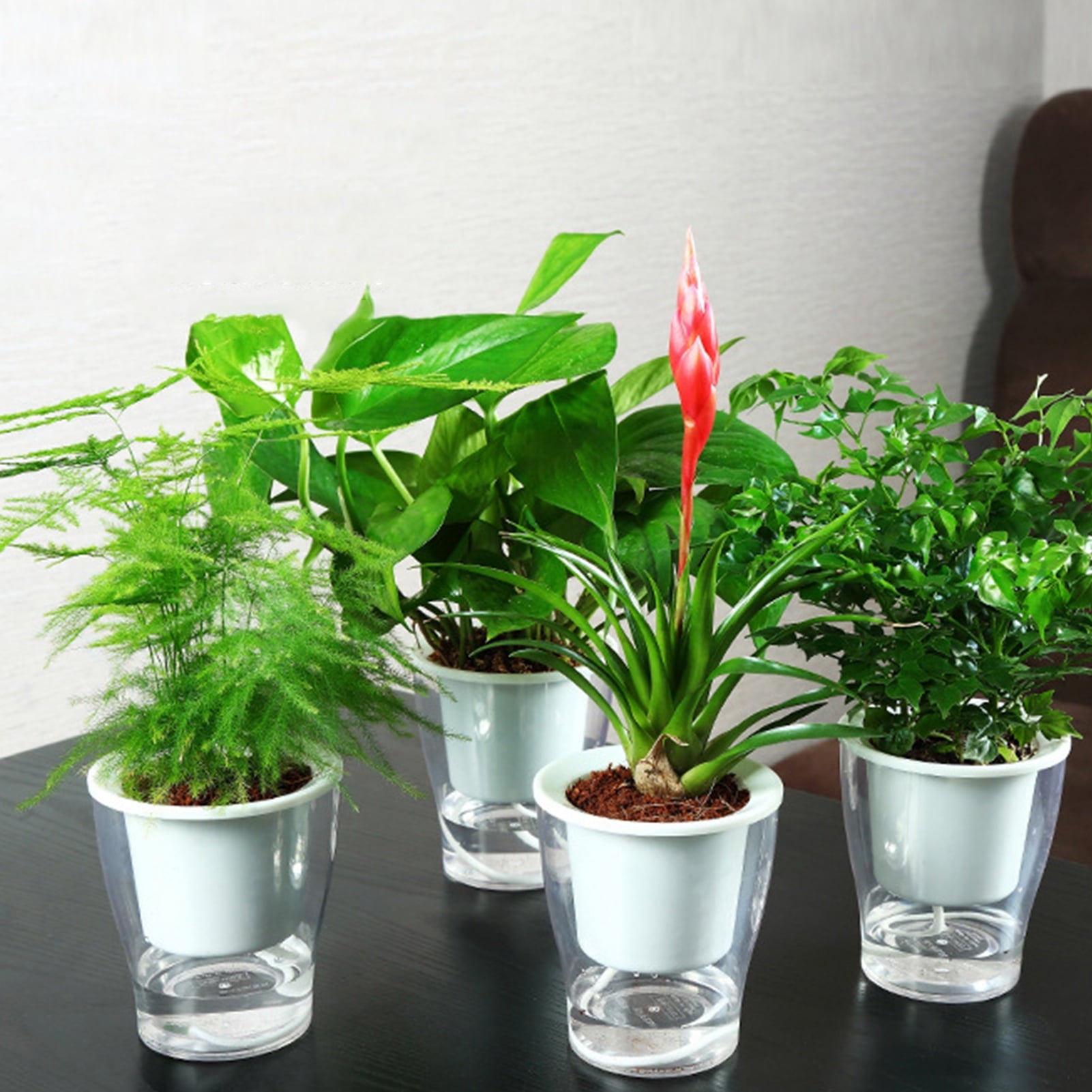 Travelwant Self Watering Planter Pots for Indoor Plants, African Violet Pots with Wick Rope
