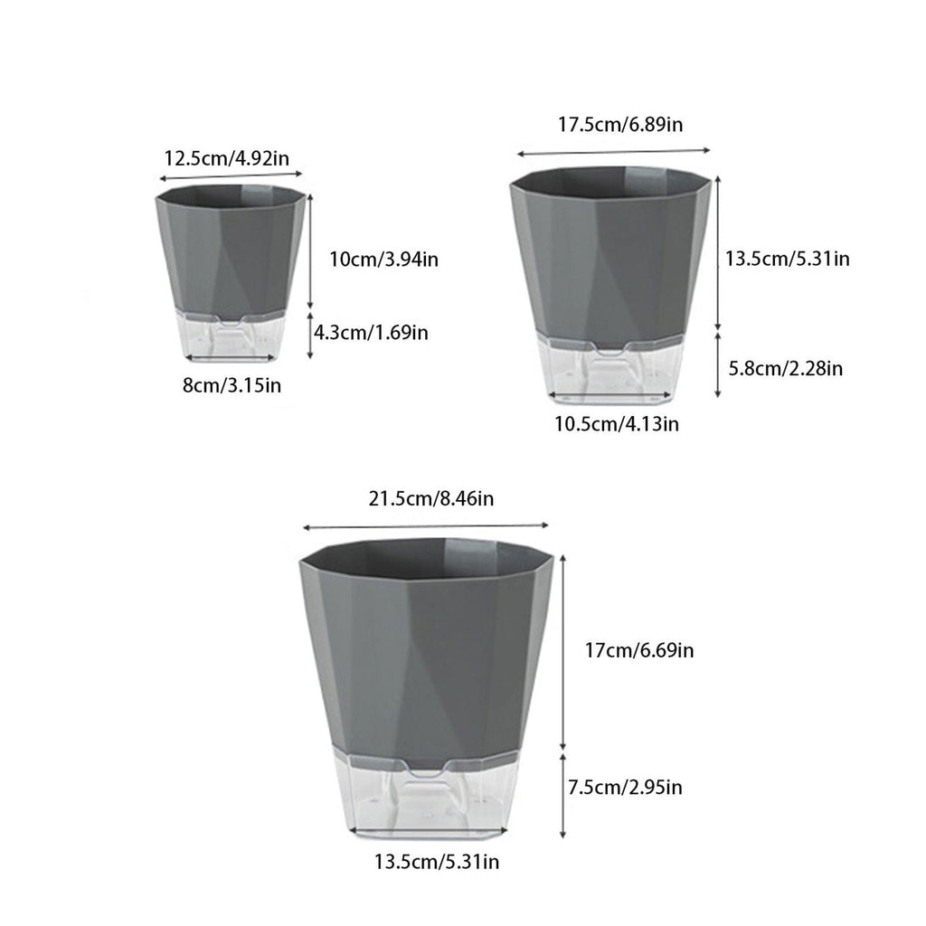 Self Watering Pots For Indoor Plants, 6.89 Inchplastic Self Watering Planter Pots With Wick Rope And Reservoir For Indoor Plants, African Violets, Herbs, Gardening Pots, Planters & Accessories,White