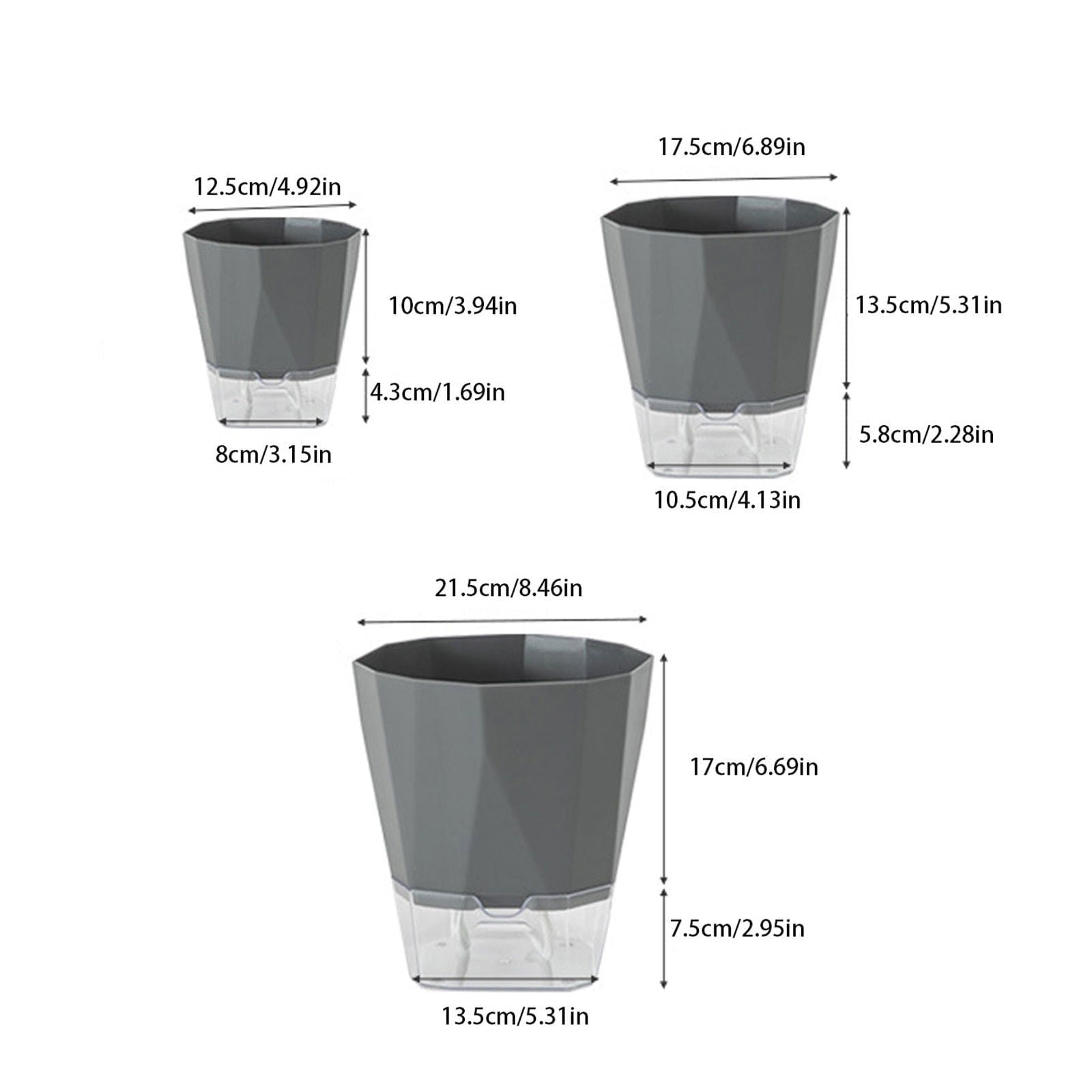 Self Watering Pots For Indoor Plants, 6.89 Inchplastic Self Watering Planter Pots With Wick Rope And Reservoir For Indoor Plants, African Violets, Herbs, Gardening Pots, Planters & Accessories,White