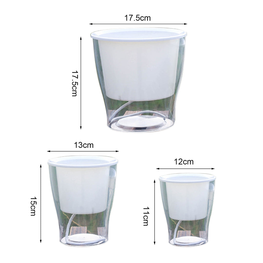 Travelwant Self Watering Planter Pots for Indoor Plants, African Violet Pots with Wick Rope