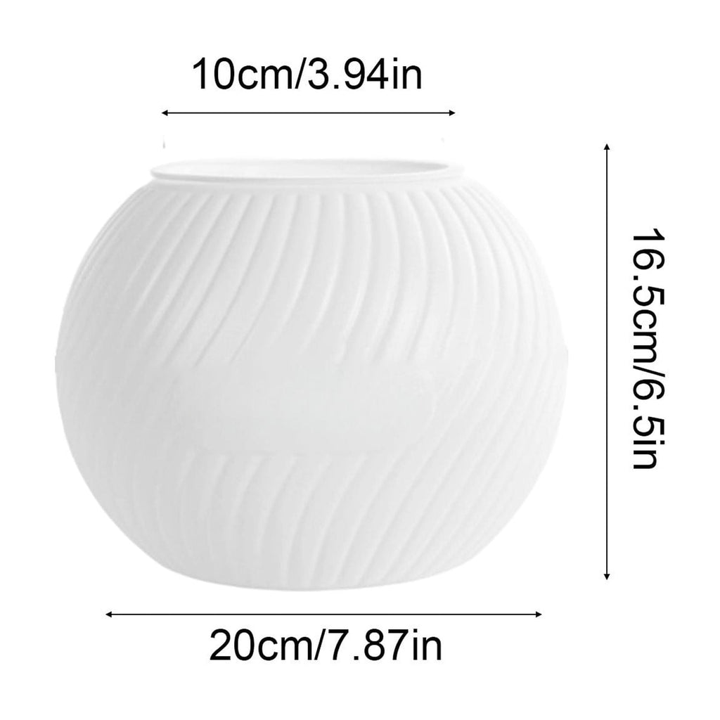 Fwttom Plant Pots, Plastic Self Watering Pots for Indoor Plants, Planter Container for Windowsill Balcony Home Decoration, White