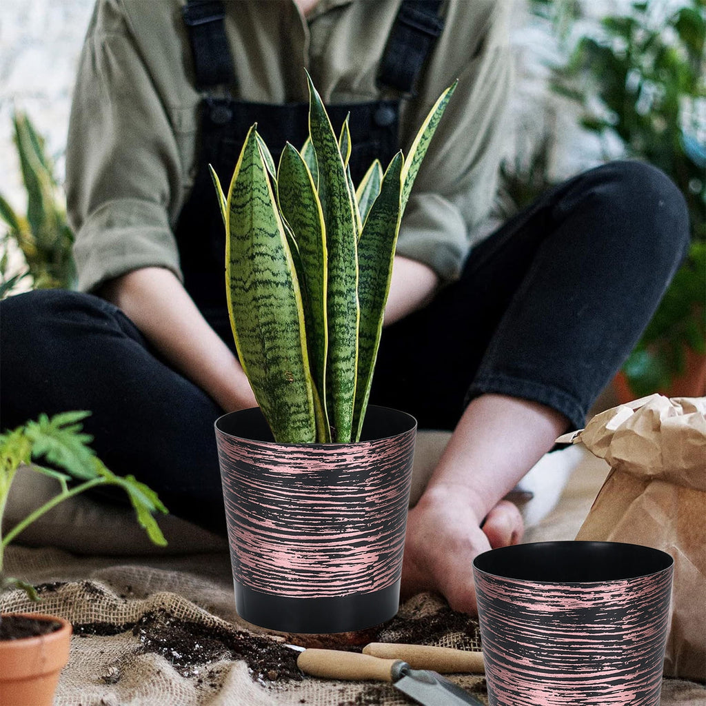 Self-Watering Plastic Flower Pot With Reservoir For Indoor Outdoor Plants Automatic Plant Watering System For Herbs Succulents Flowers Easy Care Planter Garden