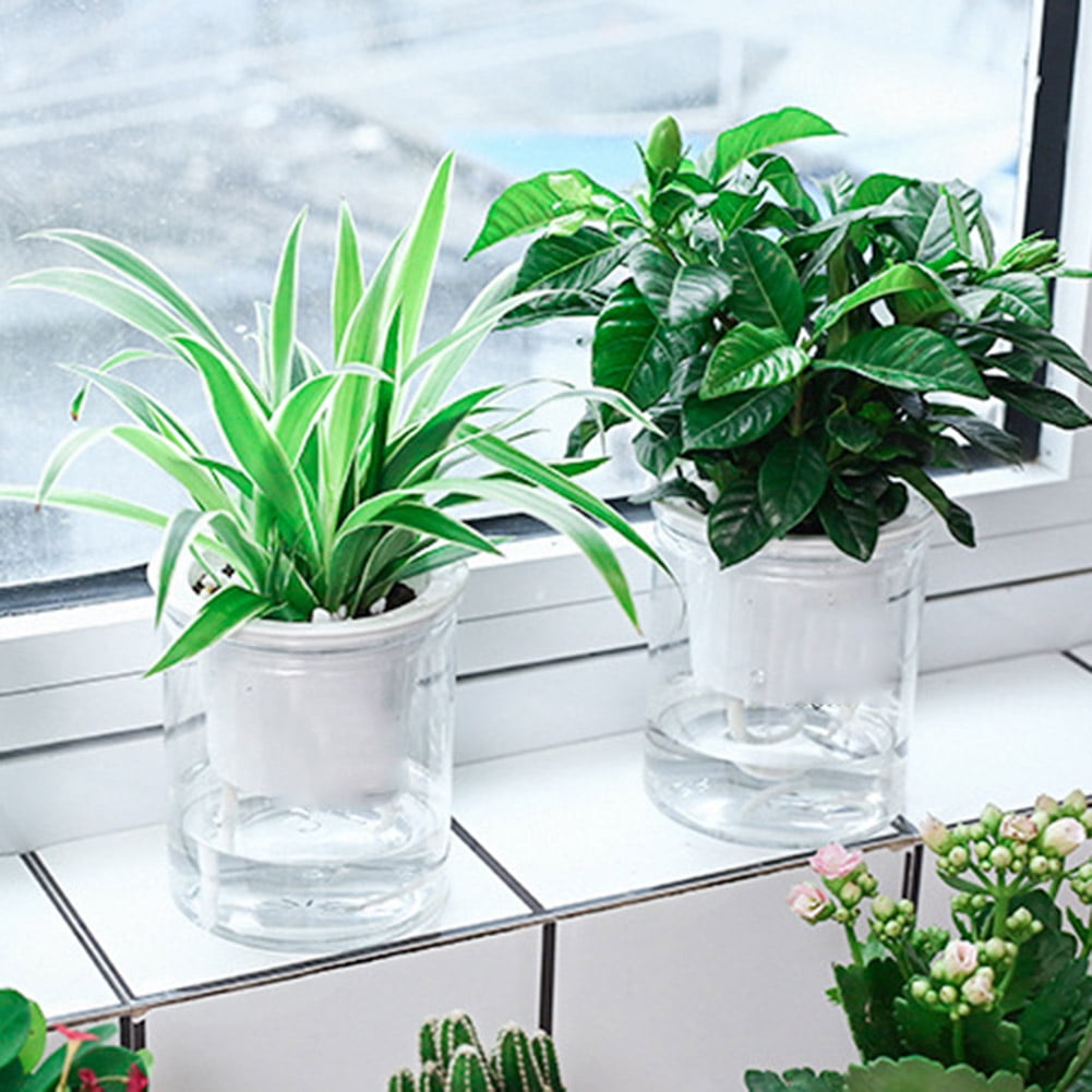 2PCS Self Watering Planter, African Violet Pots with Wick Rope