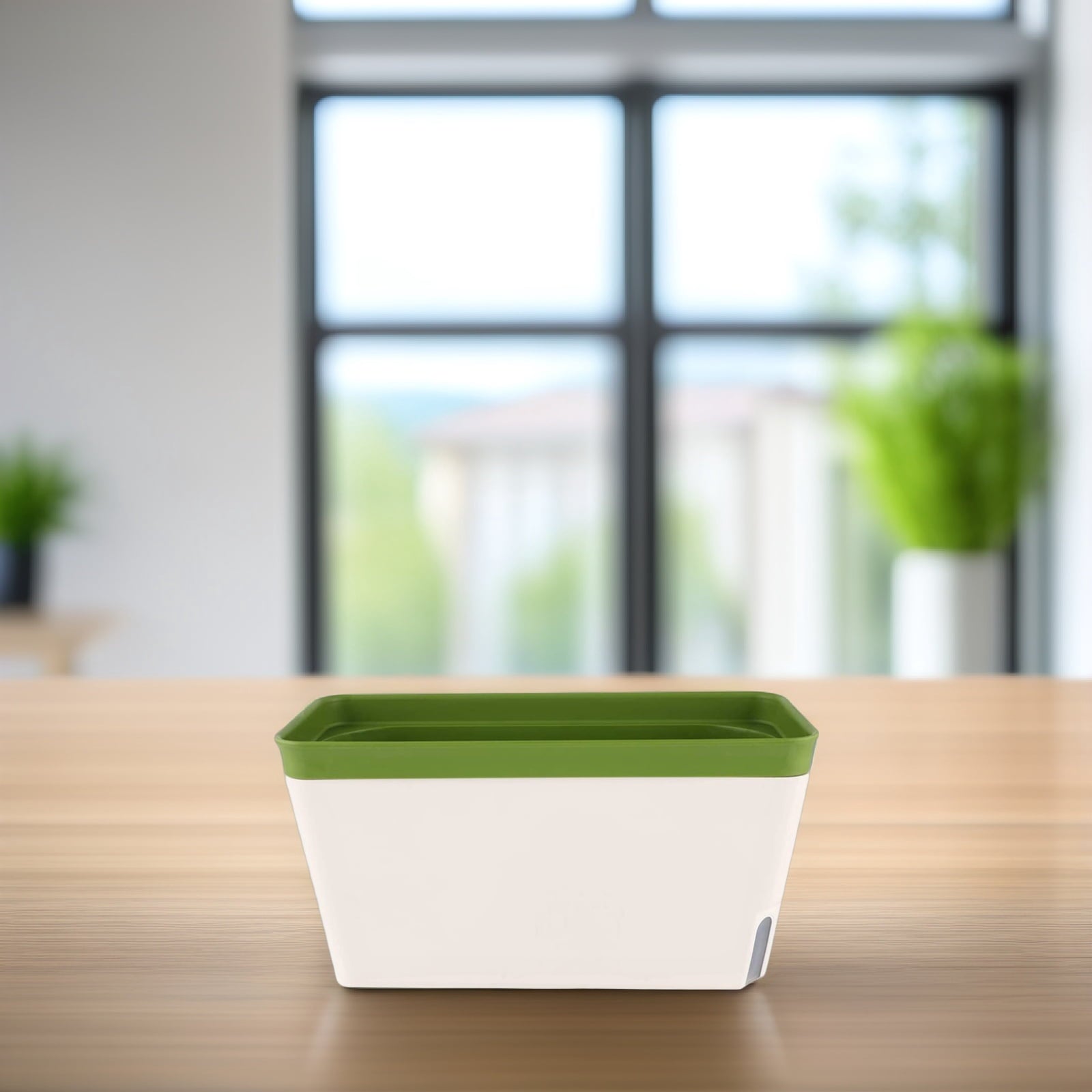 LOLIPPYY 2Pcs Rectangular Self-Watering Planters for Gardening with Automatic Watering Function