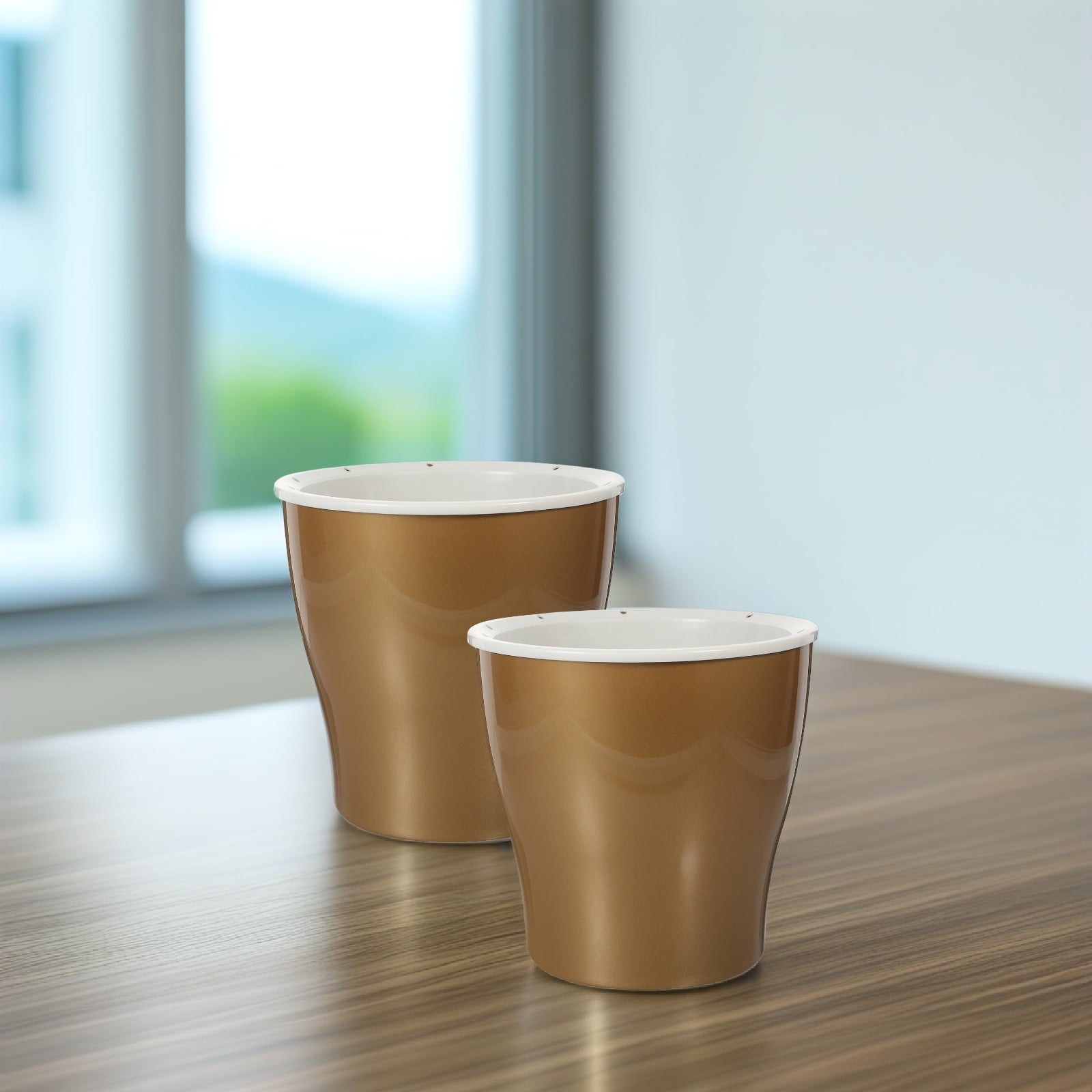 HOOWIFFY 2Pcs Self-Watering Planter for Home Gardening 17.5x17.5x12in