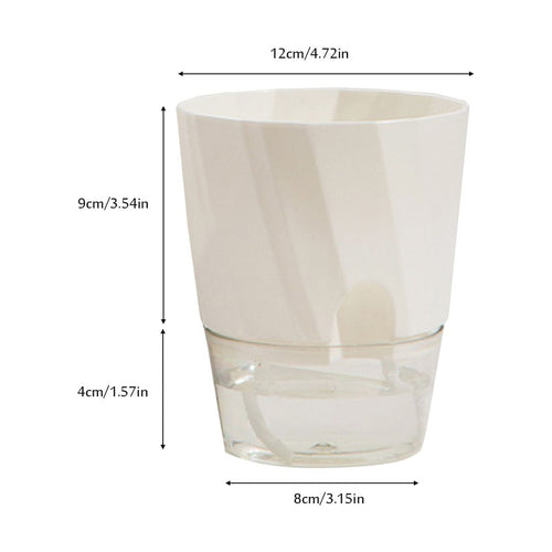 Automatic Self Watering Planter Square Clear Indoor Garden Pot For African Succulents And