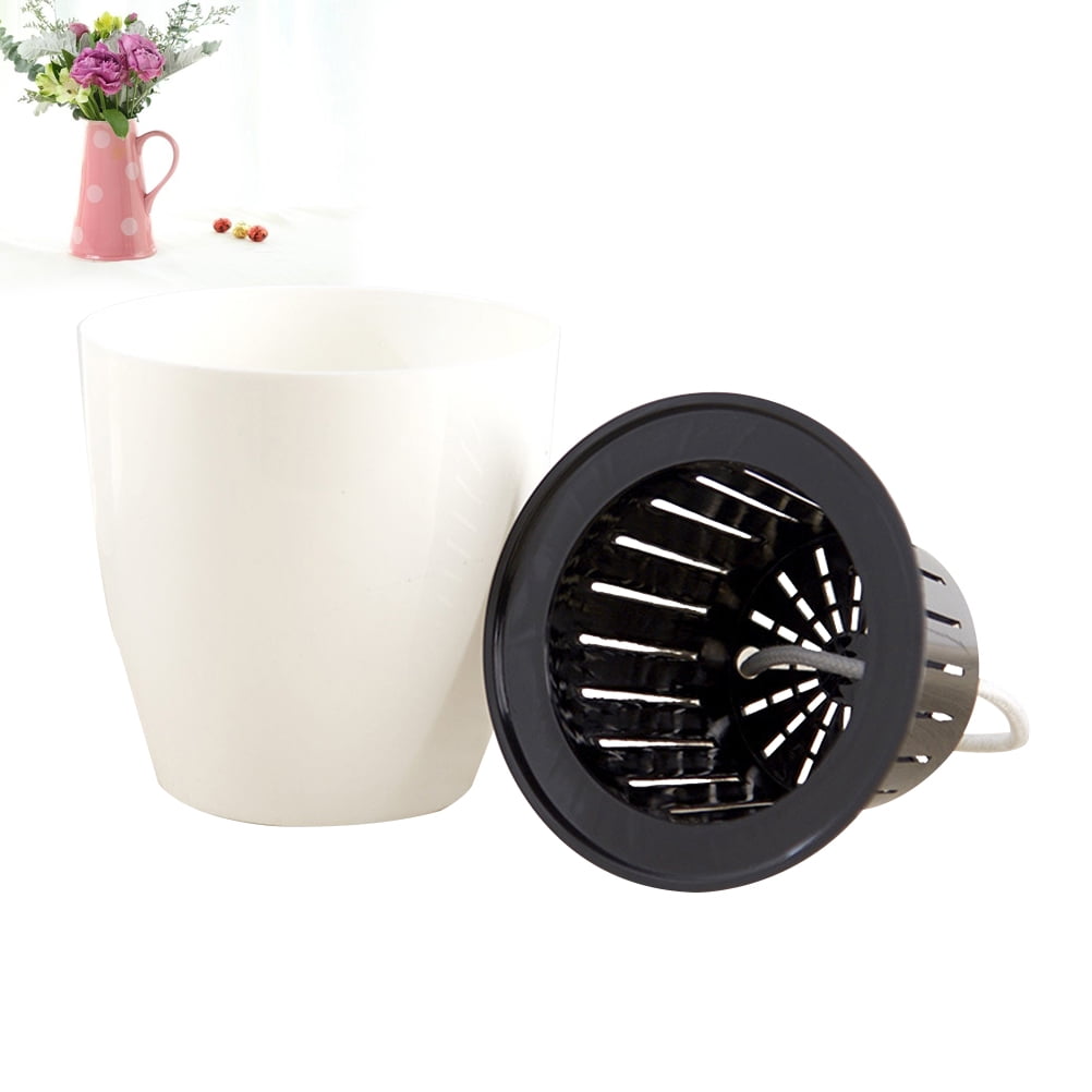 Masteelf Creative Automatic Watering Succulent Plant Pots Round Plastic Flower Pot Self-watering Planter for Home Office Garden (Outside 12cm)