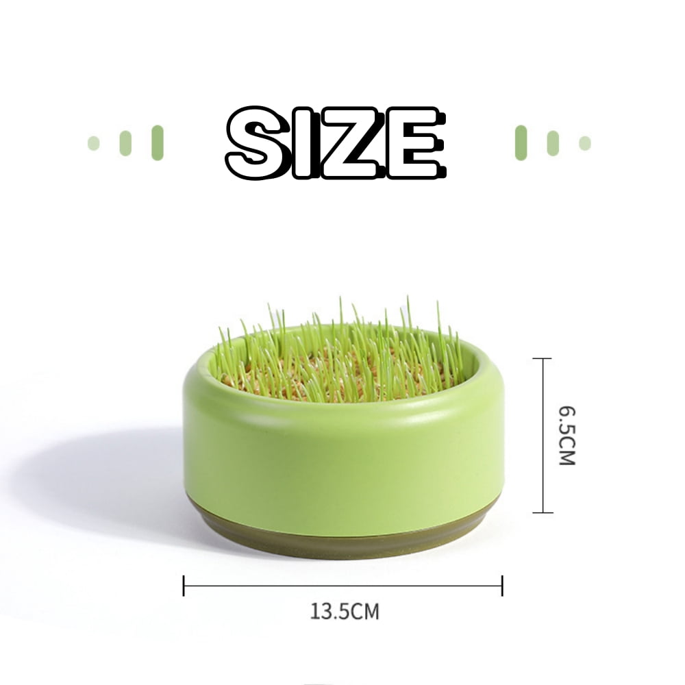 Trianu 2 Pack Cat Grass Planter Self Watering Pots Cat Plant Nursery Planting Box Cat Grass Planting Container Hydroponic Plants for Cats (Yellow, NO SEEDS)