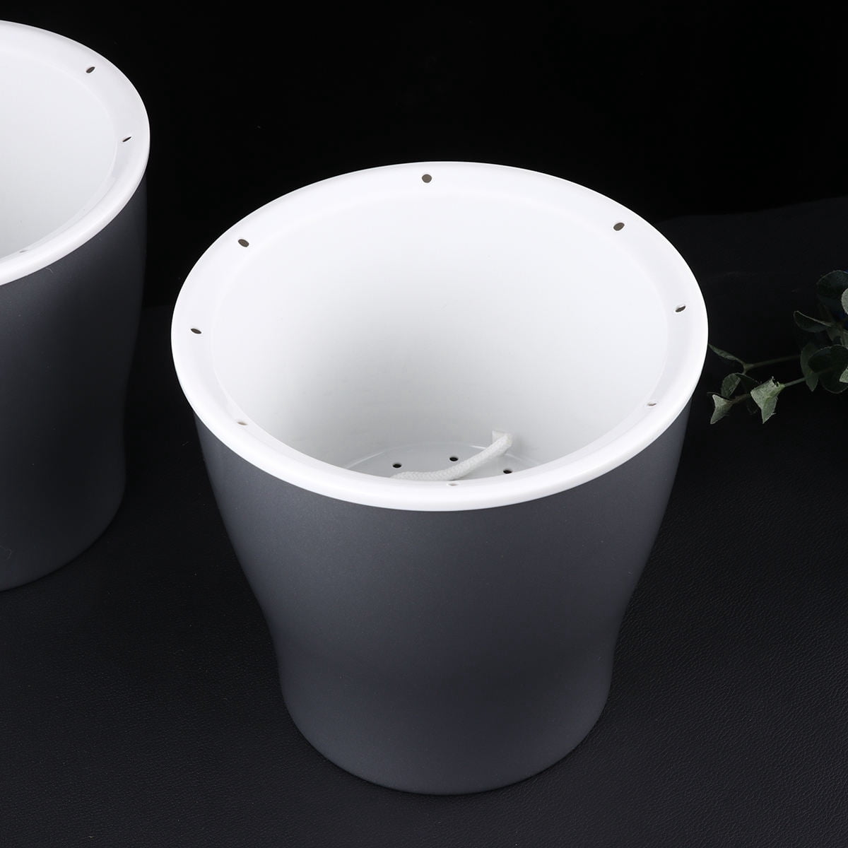 PAMINGONO 2Pcs Plastic Planter Self Watering Flowerpot for Succulent and Cactus Plants Silver Durable Design