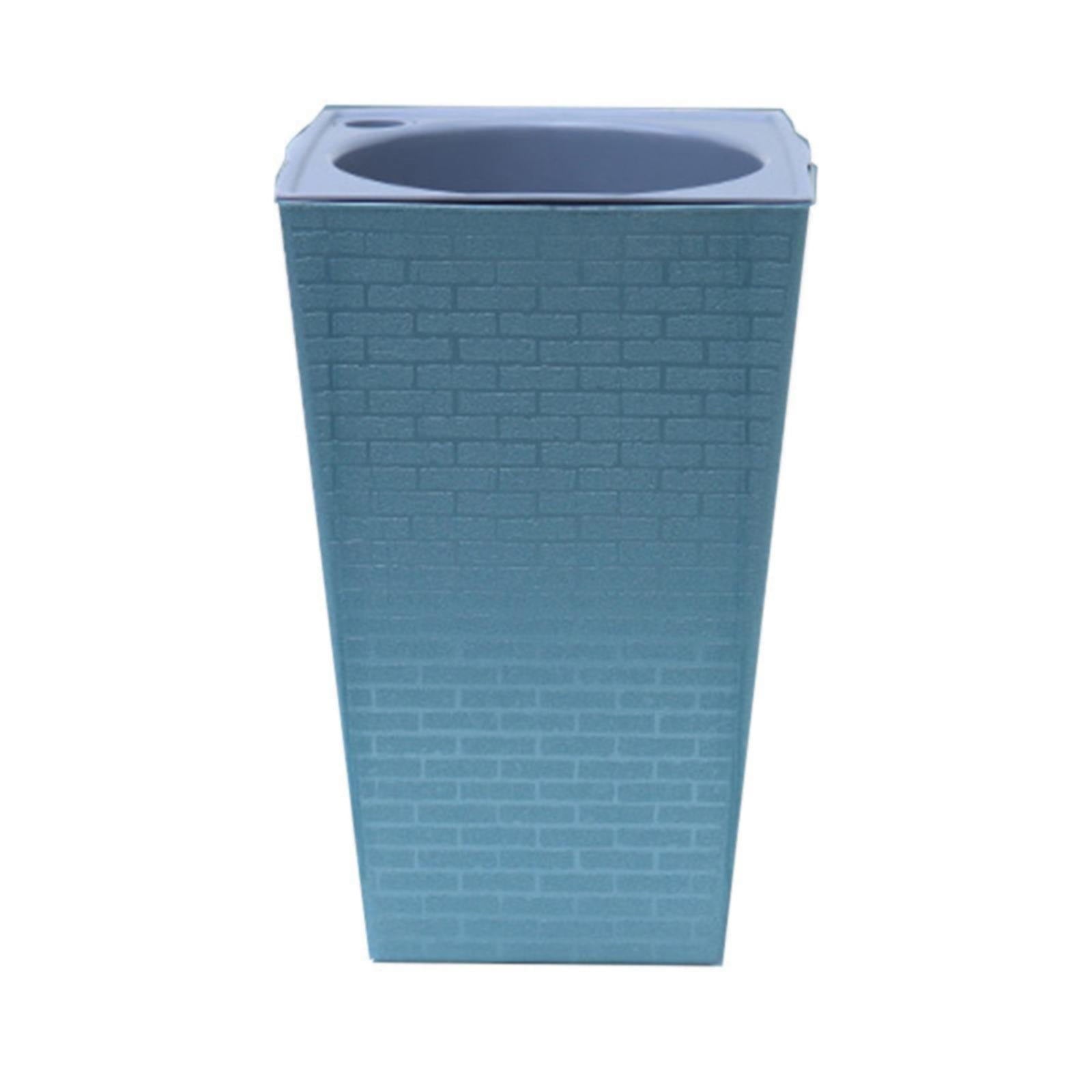 Jierger Clearance 2PCS Tall Tapered Planter - Plastic Square Plant Pots Tall Self Watering Indoor Outdoor for Patio Planter Pot Decorative Gardening & Home Decor Square,Blue
