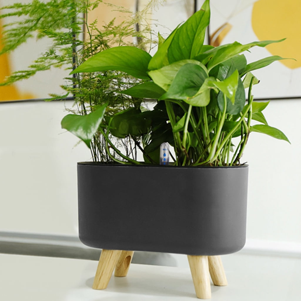 Automatic Self-Watering Planter with Water Level Indicator Flower Pot Bracket