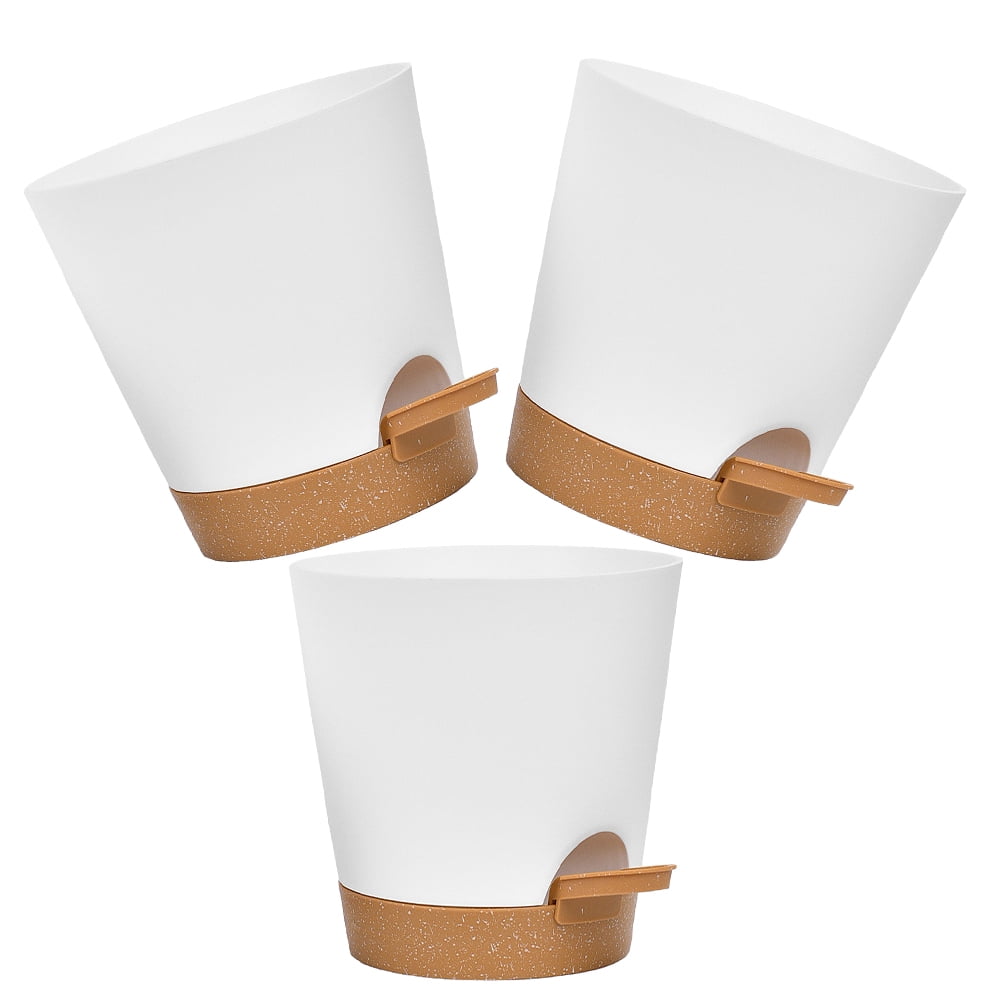 Worgeous  3 Pcs Bottom Watering Pots for Indoor Plants Planter Self Garden