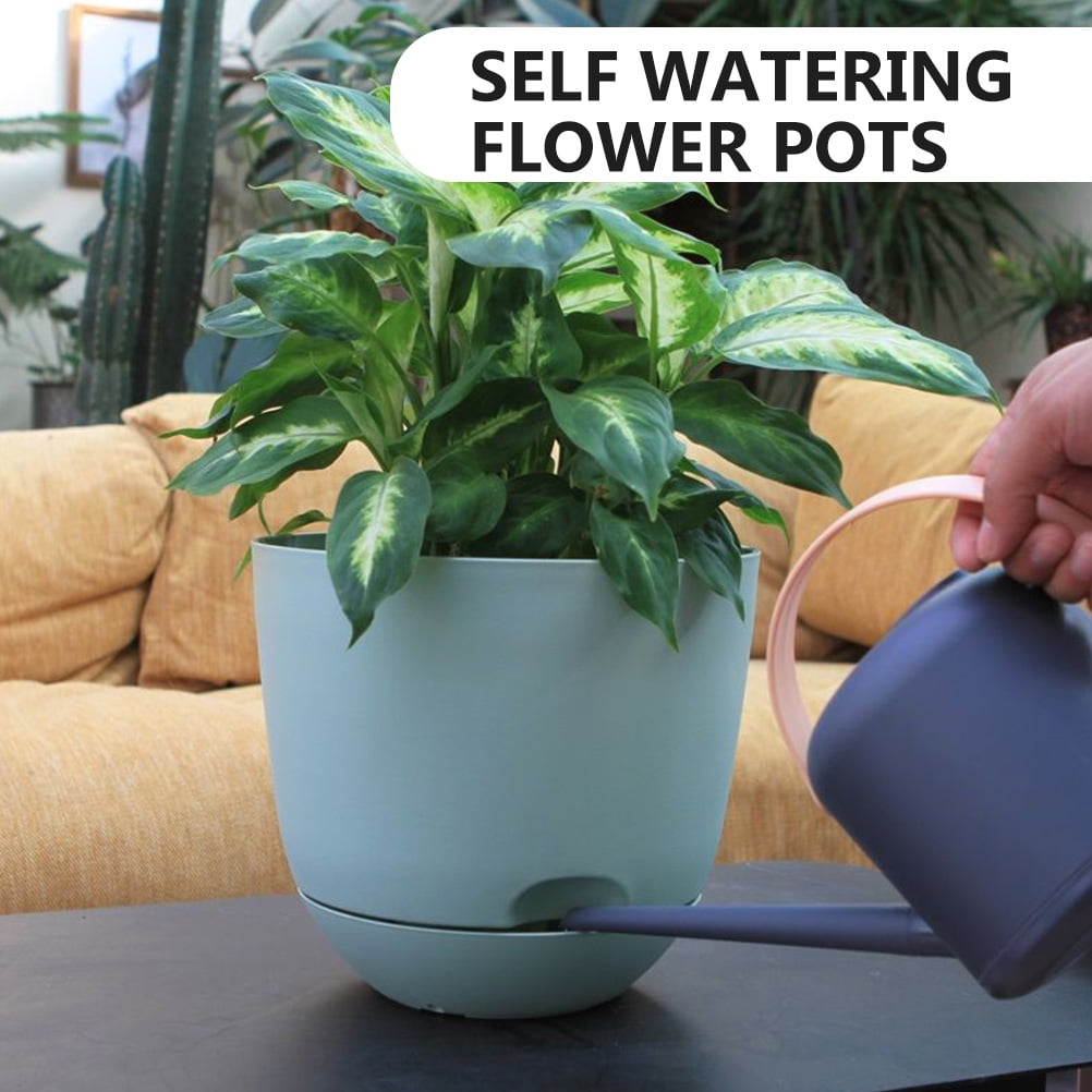 Arborister 2 Self Watering Flower Pot Planter Plastic Pots for Indoor/Outdoor Plants