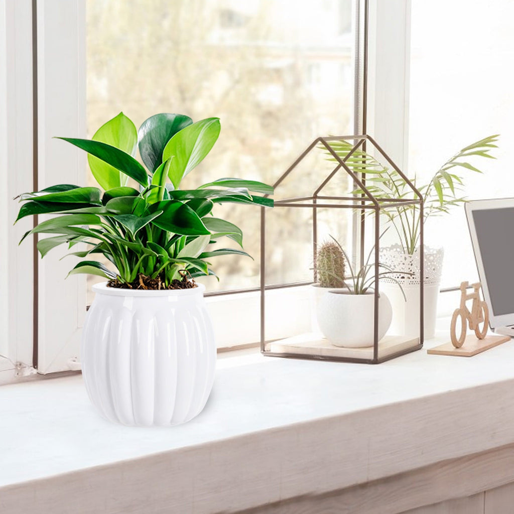 Self Watering Plant Pots for Indoor Plants, 30 Days Water Storage Planter with Water Level Indicator, Automatic Planters for Home Decor, Garden, Kitchen, Office