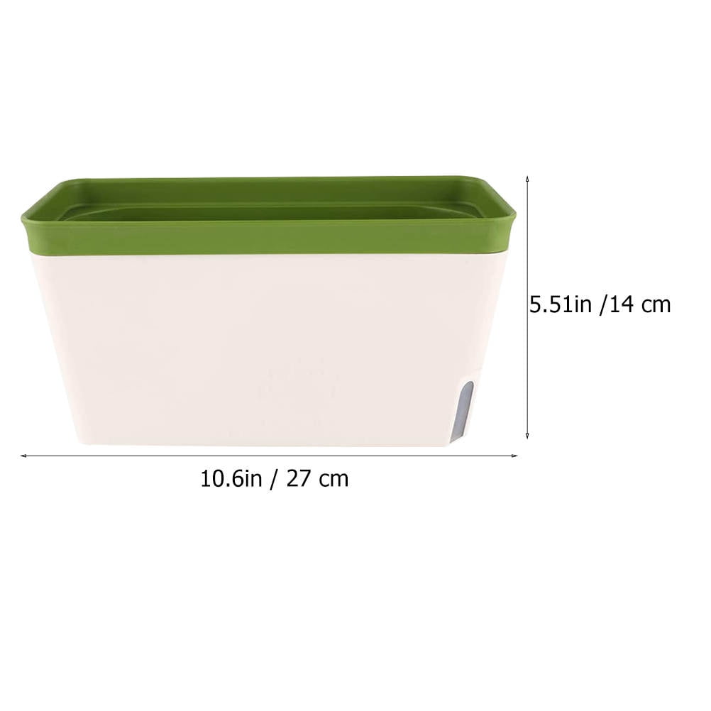 LOLIPPYY 2Pcs Rectangular Self-Watering Planters for Gardening with Automatic Watering Function