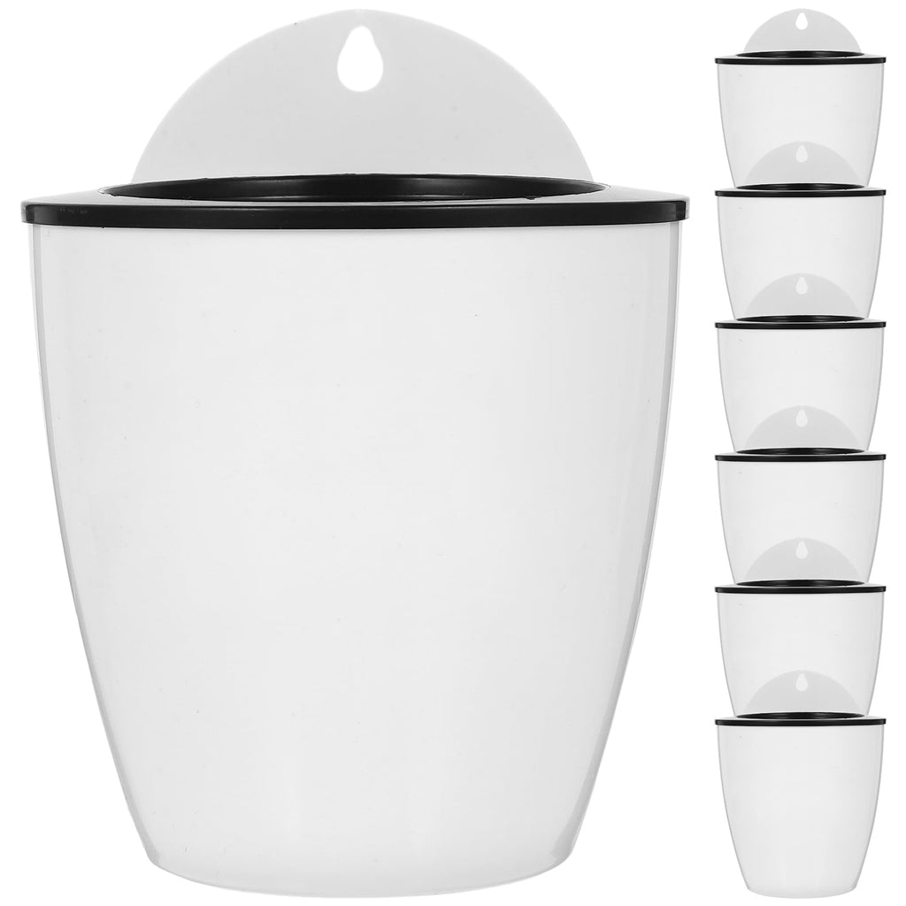 7pcs Round Self Watering Planter Plant Pot Hanging Plant Container