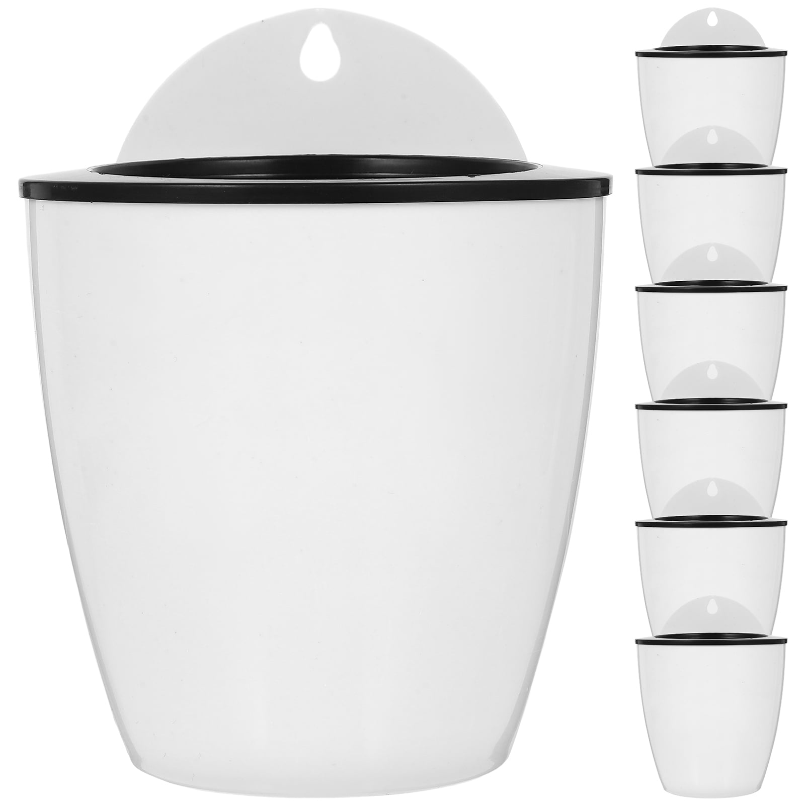 7pcs Round Self Watering Planter Plant Pot Hanging Plant Container
