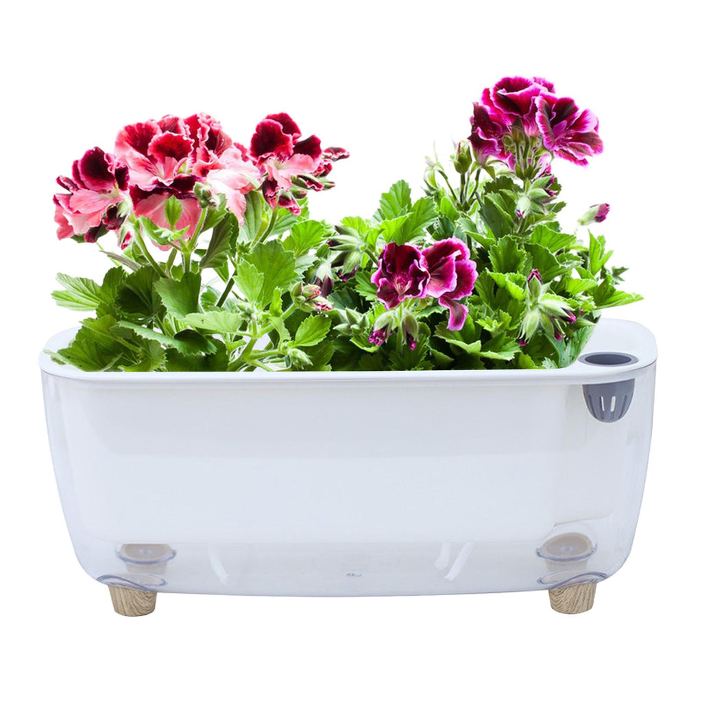 koolsoo Self Watering Planter Plant Pot Plant Container Jar Flowerpot Nursery Planting Pot Flower Pot for Terrace Living Room