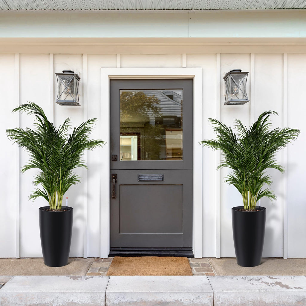 22" Tall Planters Set of 2,Outdoor Indoor Self Watering Pots with Built-in Drainage & Water Level Monitor,Perfect for Patio, Balcony, Living Room