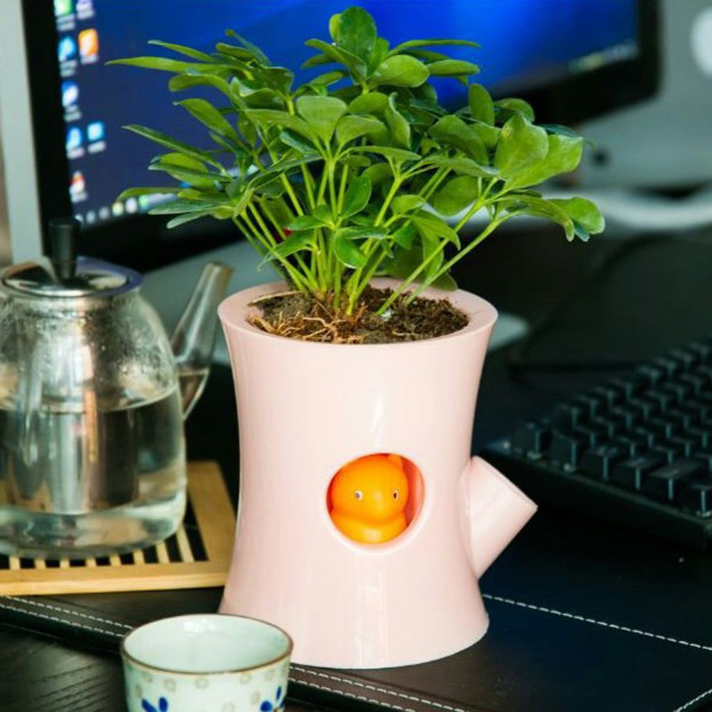 Automatic Watering Planter,Inner Hydroponics Water Saving System Flower Pot,Self Watering Plant Pot,Time Saving Garden Pot for Bedroom Office Desk Home Decor