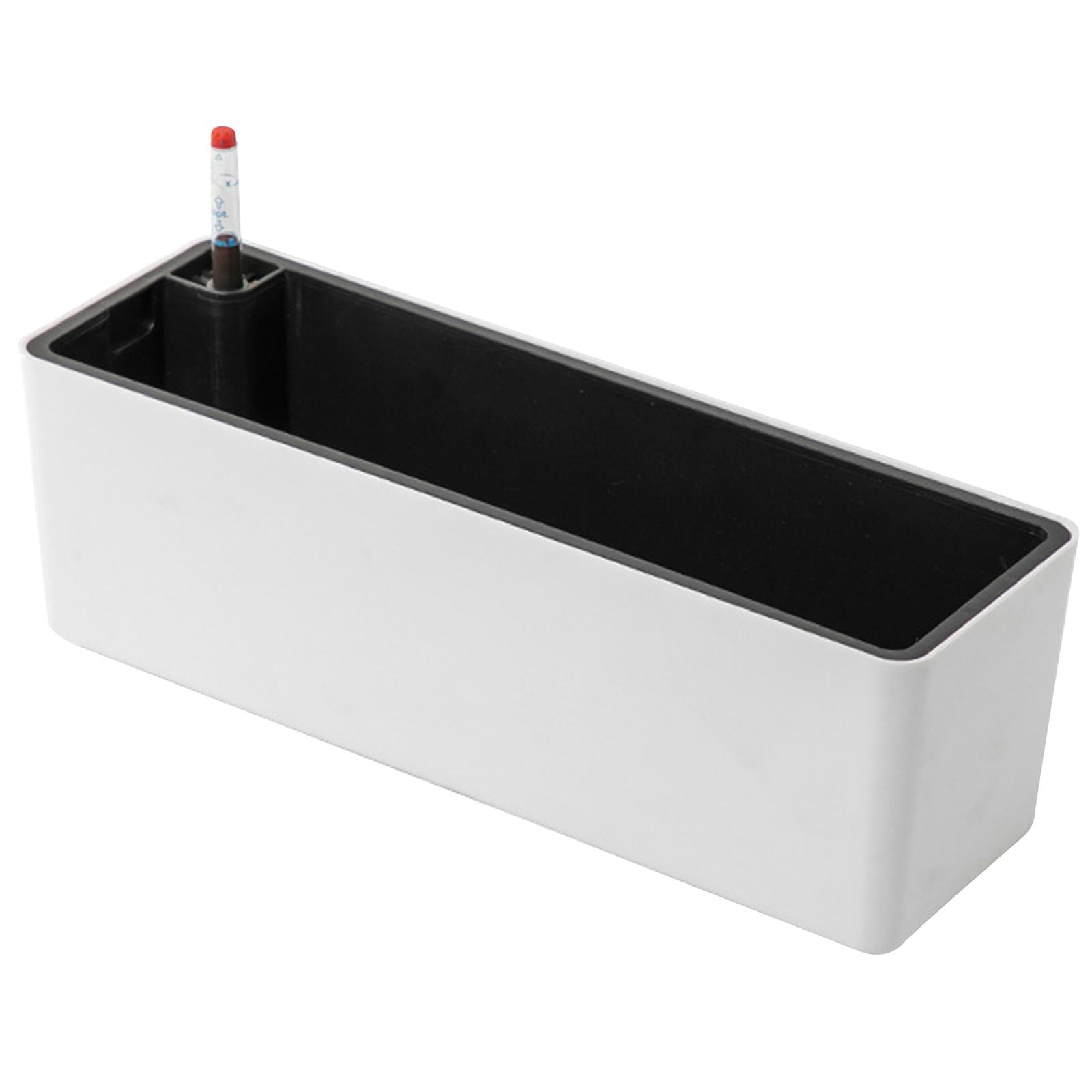 oshhni Rectangle Self Watering Planter Window Box for Indoor Plants Windowsill Home White