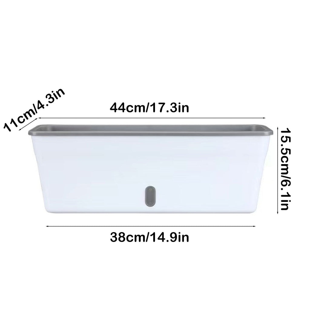 YYUZH Self-Watering Rectangular Planter with Automatic Water Absorption for Flowers and Vegetables - Indoor and Outdoor Gardening Pot with Ventilation Holes