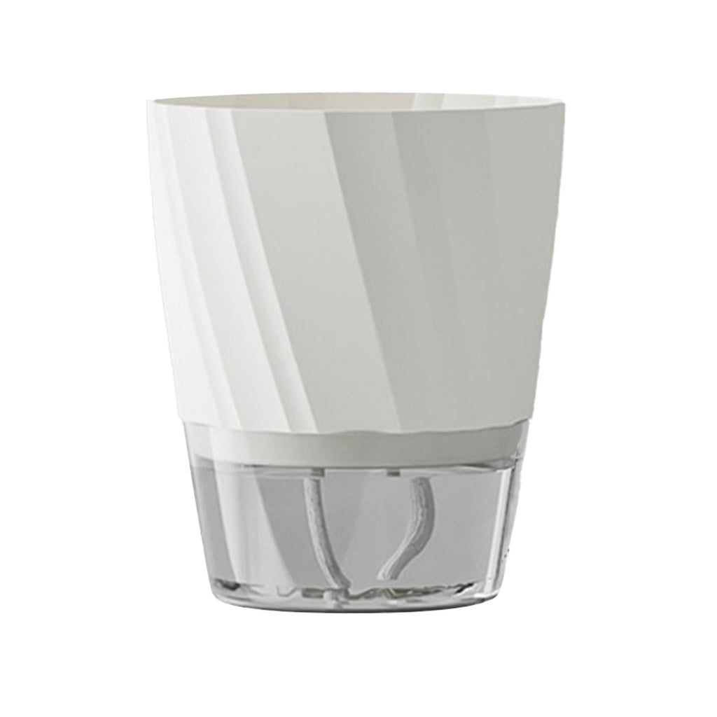 EDHITNR Self Watering Planter, Automatic Watering Flower Pot with Wick for Pothos Succulents, Stackable Water Culture Planter for Indoor Plants Home Decor, White