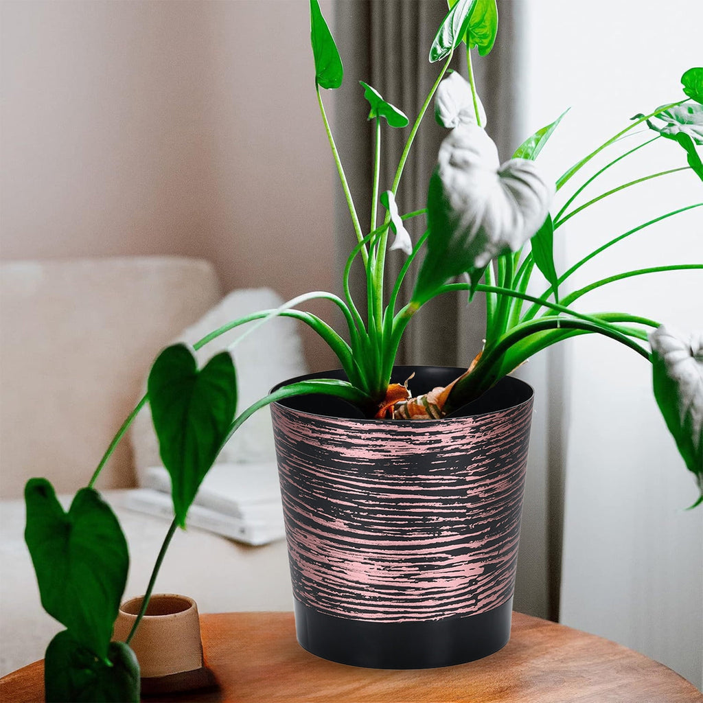 Self-Watering Plastic Flower Pot With Reservoir For Indoor Outdoor Plants Automatic Plant Watering System For Herbs Succulents Flowers Easy Care Planter Garden