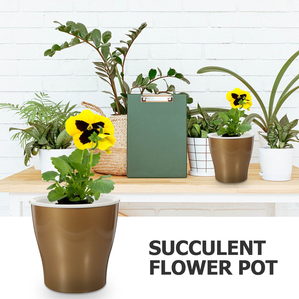 HOOWIFFY 2Pcs Self-Watering Planter for Home Gardening 17.5x17.5x12in