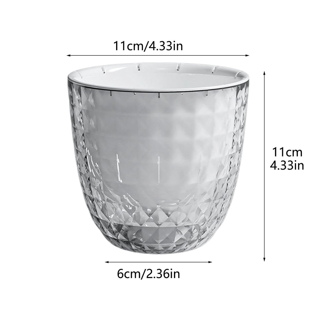 Self Watering Pots for Indoor Plants, Clear 4.3inch Automatic Water Absorbing Flower Pots, Double Layer Transparent Planter for Succulents & Home Decor
