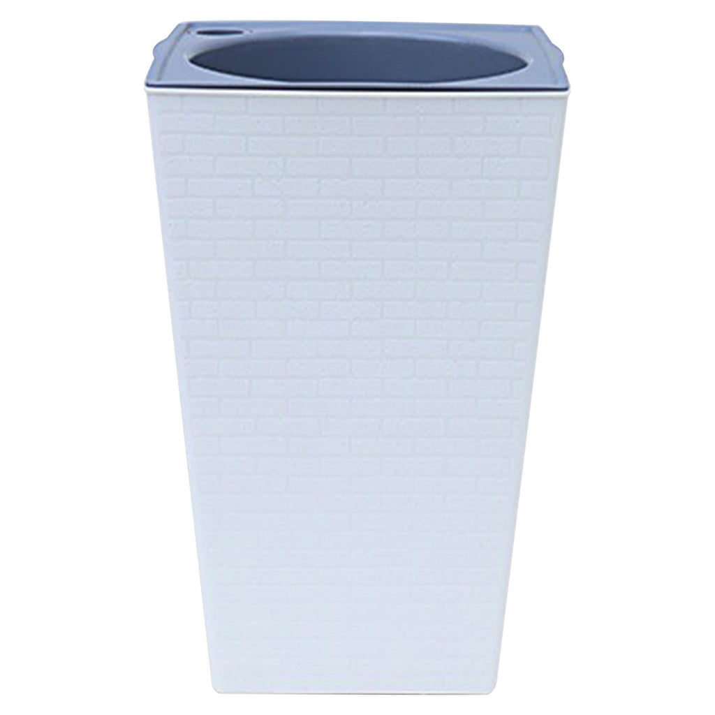 Hulucky Large Self Watering Planter with Drainage Holes Indoor Outdoor Brick Textured Square Plant Pot for Home/Garden(Multicolor)
