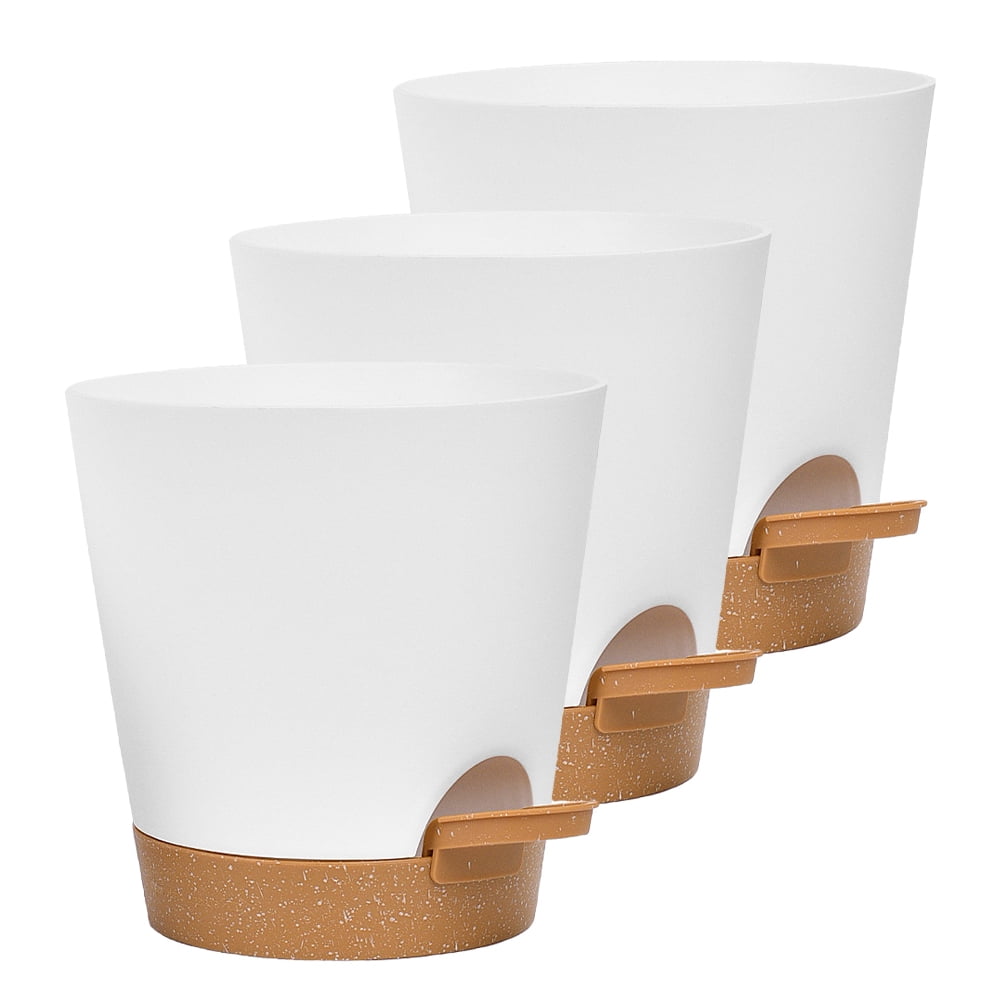 Worgeous  3 Pcs Bottom Watering Pots for Indoor Plants Planter Self Garden