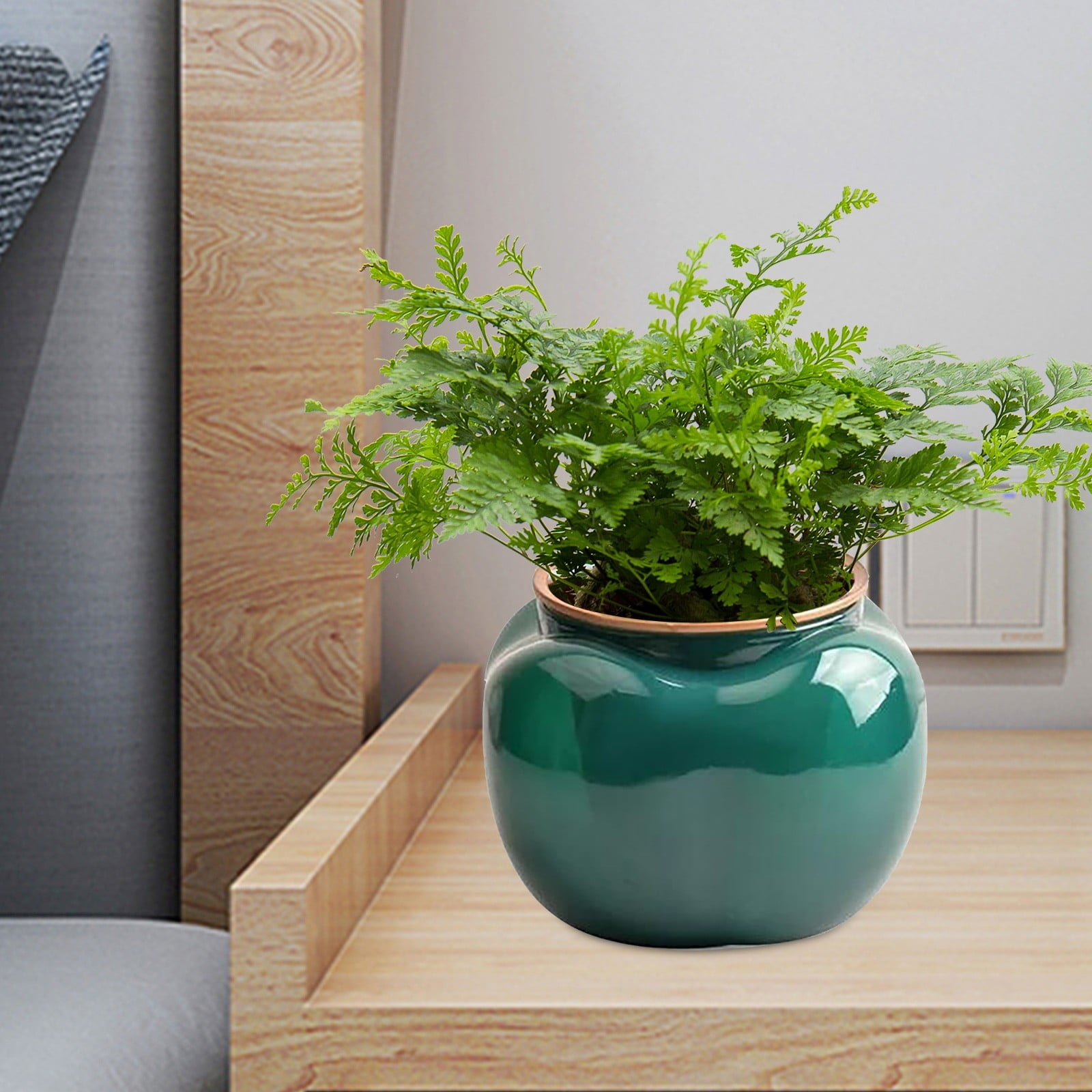 WMGHA 5.3 Inch Self Watering Plastic Planter with Water Container, Modern Decorative Planter Flower Pot for House Plants, Herbs, Aloe, African Violets, Succulents