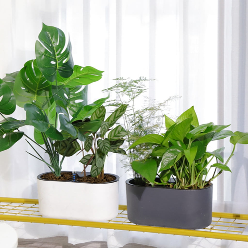Automatic Self-Watering Planter with Water Level Indicator Flower Pot Bracket