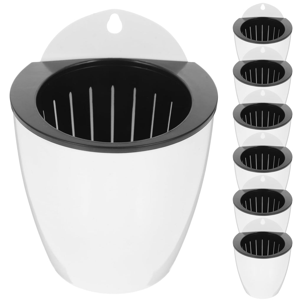 7pcs Round Self Watering Planter Plant Pot Hanging Plant Container