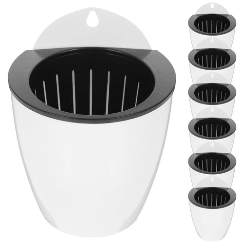 7pcs Round Self Watering Planter Plant Pot Hanging Plant Container