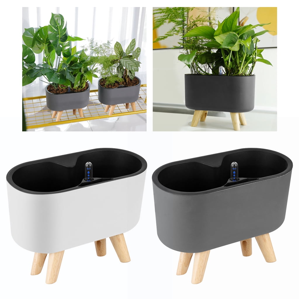 Automatic Self-Watering Planter with Water Level Indicator Flower Pot Bracket