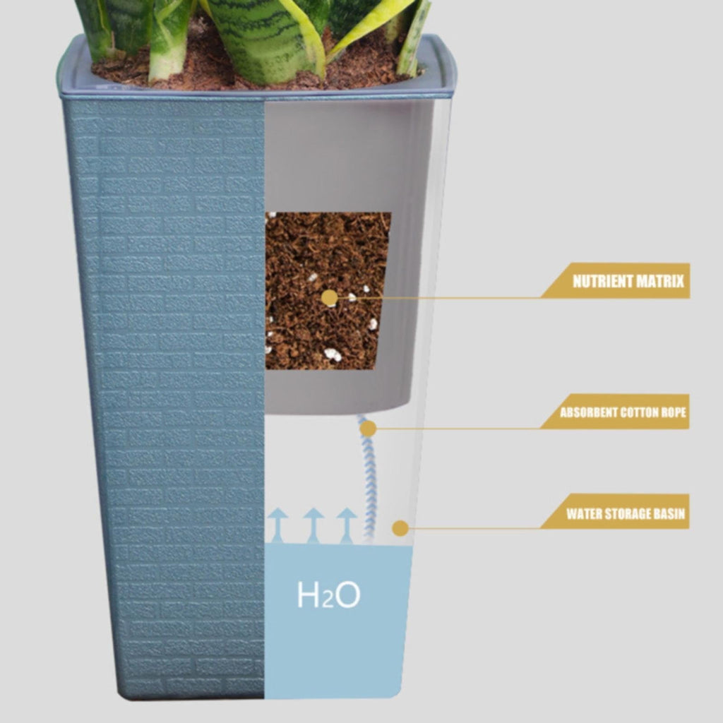 Large Planters For Outdoor Gardening Flower Pot For Patio Or Porch Self Watering Durable With Easy